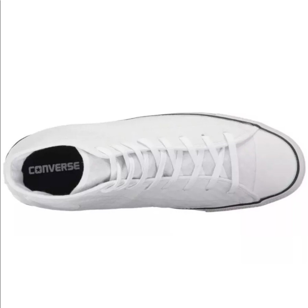 ✨1 HOUR SALE CONVERSE WOMENS WHITE SHOES HI TOPS - Picture 4 of 5